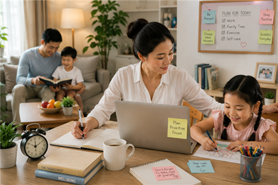 Bí quyết cân bằng giữa công việc và chăm sóc gia đình